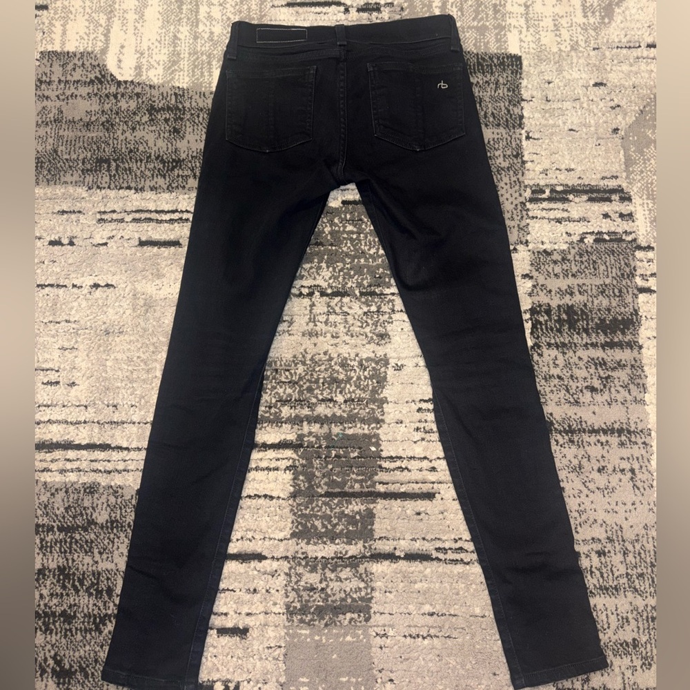 Rag & Bone Black Skinny Jeans with Full-Length Side Zippers - Picture 4 of 7